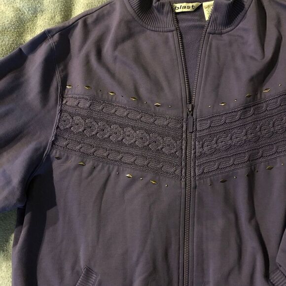 Purple Zip Up Sweater  - Picture 3 of 4